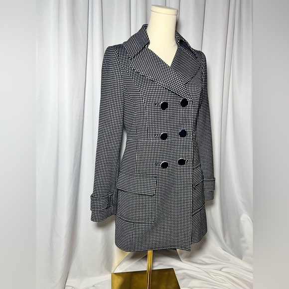 Halogen Blazer style white and black trench jacket | S - Picture 2 of 13